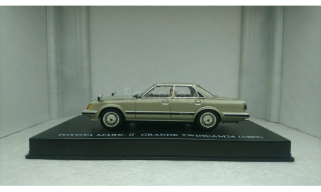 Toyota Mark II Grande Twin Cam 24  GX61 1982  Beige, редкая масштабная модель, AOSHIMA, 1:43, 1/43