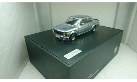 BMW 2002 turbo E10 1974 chrome, редкая масштабная модель, Minichamps, scale43