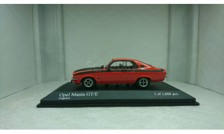 Opel Manta GT/E 1974 red / black, редкая масштабная модель, Minichamps, 1:43, 1/43