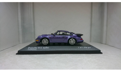 Porsche 911 (964) turbo 1990 veilchenblau, масштабная модель, Minichamps, 1:43, 1/43