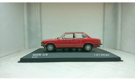 С 1 рубля! Без резервной цены! BMW 318 E21 korall, масштабная модель, Minichamps, scale43