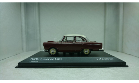 DKW Junior de Luxe 1961 granatrot, масштабная модель, Minichamps, scale43