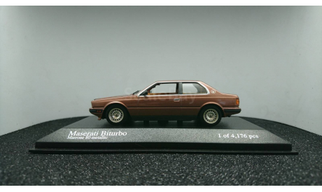 С 1 рубля! Без резервной цены! Maserati Biturbo 1982 Copper metallic, масштабная модель, Minichamps, 1:43, 1/43