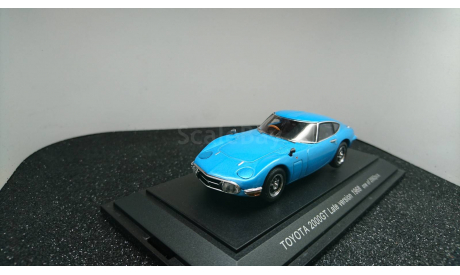 Toyota 2000GT Late version (MF10s) 1968 blue metallic, редкая масштабная модель, Ebbro, scale43