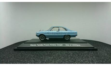 Mazda Familia Presto Rotary Coupe 1968 blue metallic, редкая масштабная модель, Ebbro, scale43