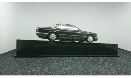 Mercedes-Benz 500 SEC W126 Coupe 1981 Blue Black Metallic, редкая масштабная модель, Autoart, scale43