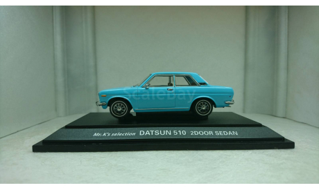 Datsun 510 blue, редкая масштабная модель, Ebbro, scale43