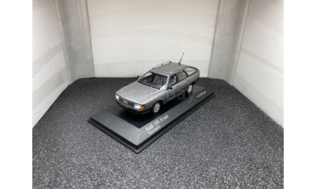 Audi 100 С3 Avant 1990 titan metallic, редкая масштабная модель, Minichamps, scale43