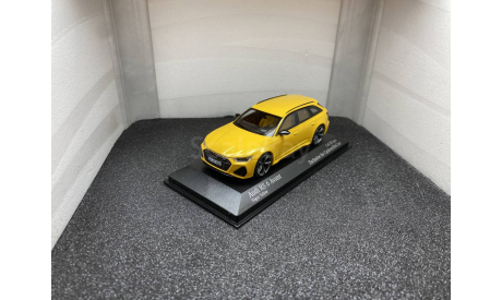 Audi RS6 Avant 2019 Vegas yellow, редкая масштабная модель, Minichamps, scale43