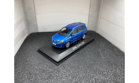 Opel Zafira B OPC 2005-08 arden blue metallic, редкая масштабная модель, Minichamps, scale43