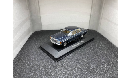 Mercedes-Benz 230E W123 Limousine 1976 Lapis blue, редкая масштабная модель, Minichamps, scale43