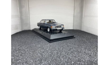 Mercedes-Benz 230E W123 Limousine 1976 Lapis blue, редкая масштабная модель, Minichamps, scale43
