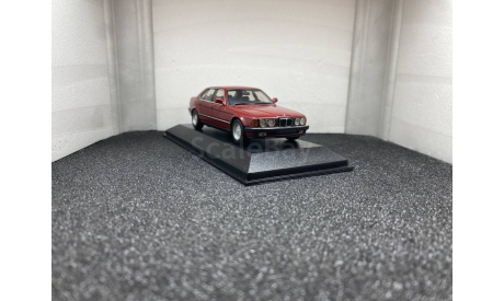 BMW 7 Series E32 1986 burgundrot ll metallic, редкая масштабная модель, Minichamps, scale43