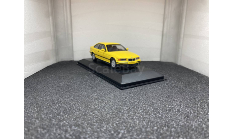 BMW 3 Series E36 Coupe yellow, редкая масштабная модель, Minichamps, scale43