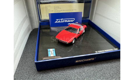 De Tomaso Mangusta 1969 red, редкая масштабная модель, Minichamps, scale43