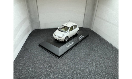 Nissan March pearl white, редкая масштабная модель, J-Collection, scale43