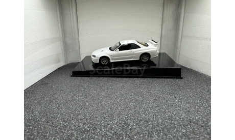 Nissan Skyline R34 GTR 1999 V-Spec II white, редкая масштабная модель, Autoart, scale43