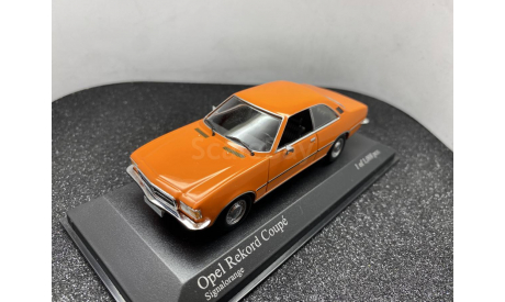 Opel Rekord D Coupe 1975 signalorange, масштабная модель, Minichamps, scale43