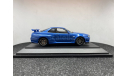 Nissan Skyline GT-R  V-Spec II  blue, редкая масштабная модель, Ebbro, scale43