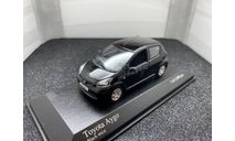 Toyota Aygo 2005 black, редкая масштабная модель, Minichamps, scale43