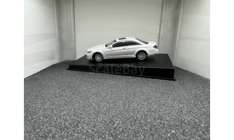 Mercedes-Benz Coupé (C216) CL500 2006 white, редкая масштабная модель, Autoart, scale43