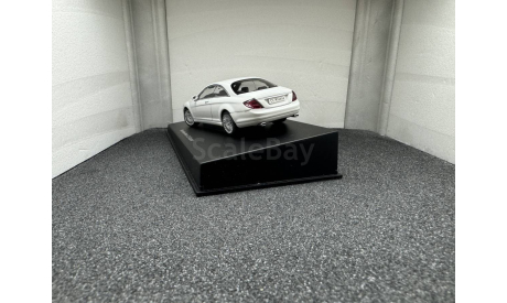 Mercedes-Benz Coupé (C216) CL500 2006 white, редкая масштабная модель, Autoart, scale43