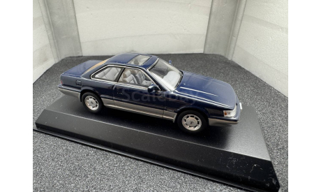 Nissan Leopard 3.0 Ultima dark blue two-tone 1986, редкая масштабная модель, Kyosho, scale43