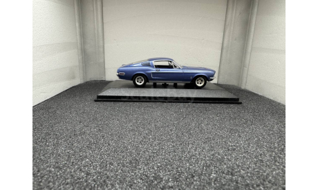 Ford Mustang Fastback 2+2 1968 bright dark blue metallic, редкая масштабная модель, Minichamps, scale43