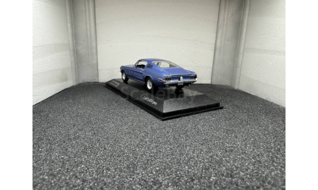 Ford Mustang Fastback 2+2 1968 bright dark blue metallic, редкая масштабная модель, Minichamps, scale43