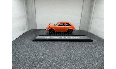 Honda Civic RS 1974 orange, редкая масштабная модель, Ebbro, scale43