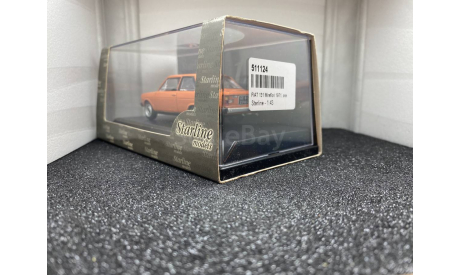 Fiat 131 Mirafiori 1974 orange racing, редкая масштабная модель, Starline, scale43