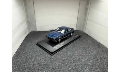 Ford Capri III 2.8i kobaltblau-stratosilber  1982, редкая масштабная модель, Minichamps, 1:43, 1/43