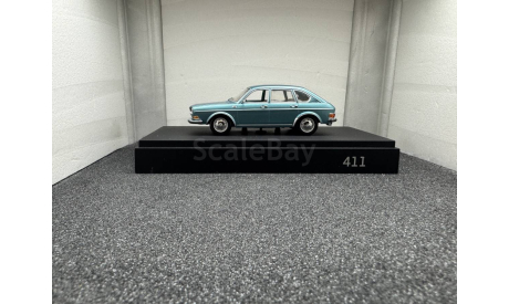 Volkswagen 411 Typ 4 1968-1972 turqoise blue metallic, редкая масштабная модель, Minichamps, scale43