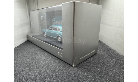 Volkswagen 411 Typ 4 1968-1972 turqoise blue metallic, редкая масштабная модель, Minichamps, scale43