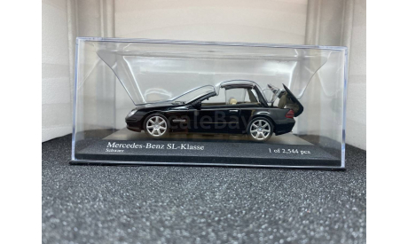 Mercedes-Benz SL  2001 chwarz, масштабная модель, Minichamps, 1:43, 1/43