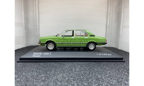 BMW 520i  E12  1972-76 Mintgrün, редкая масштабная модель, Minichamps, 1:43, 1/43