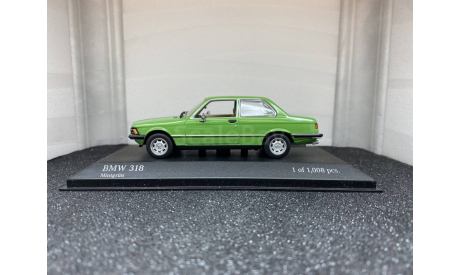 BMW 318 E21  1975-83 Mintgrün, редкая масштабная модель, Minichamps, scale43