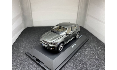 BMW X6 (E71) 2008 space grey metallic, редкая масштабная модель, Schuco, scale43