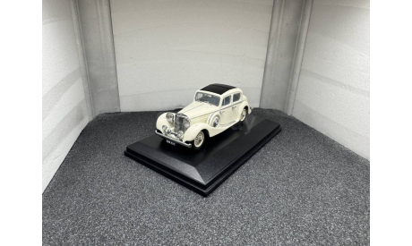 Jaguar SS 2.5 saloon 1937 cream, редкая масштабная модель, Oxford, scale43