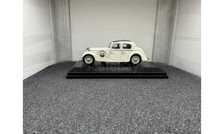 Jaguar SS 2.5 saloon 1937 cream, редкая масштабная модель, Oxford, scale43