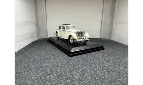 Jaguar SS 2.5 saloon 1937 cream, редкая масштабная модель, Oxford, scale43