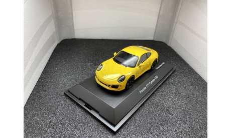 PORSCHE 911 Carrera GTS (991) 2014 Yellow, масштабная модель, 1:43, 1/43, Schuco