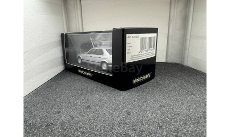 BMW 7 E32 1986 silver metallic, редкая масштабная модель, Minichamps, 1:43, 1/43