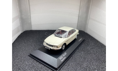 NSU Ro 80 1972 pastellweiss, редкая масштабная модель, Minichamps, scale43