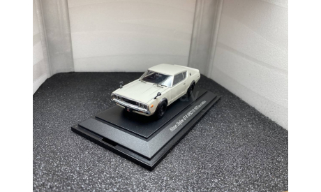 Nissan Skyline 2000 GT-R KPGC110 1973 withe, редкая масштабная модель, Ebbro, 1:43, 1/43