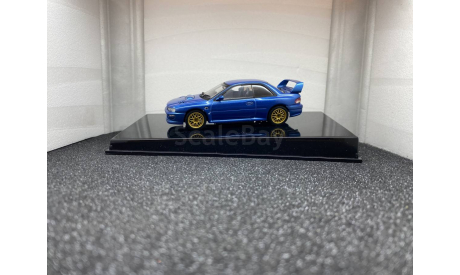 Subaru Impreza 22B metallic blue, редкая масштабная модель, Autoart, scale43