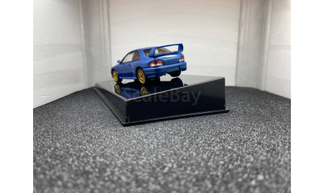 Subaru Impreza 22B metallic blue, редкая масштабная модель, Autoart, scale43