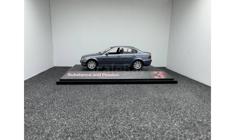 BMW 328i E46 1998 grey metallic, редкая масштабная модель, scale43, Schuco