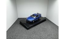 Nissan Skyline R34 GTR 1999 blue, редкая масштабная модель, Autoart, 1:43, 1/43
