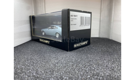 Toyota Celica Liftback light blue metallic 1975 , редкая масштабная модель, Minichamps, scale43